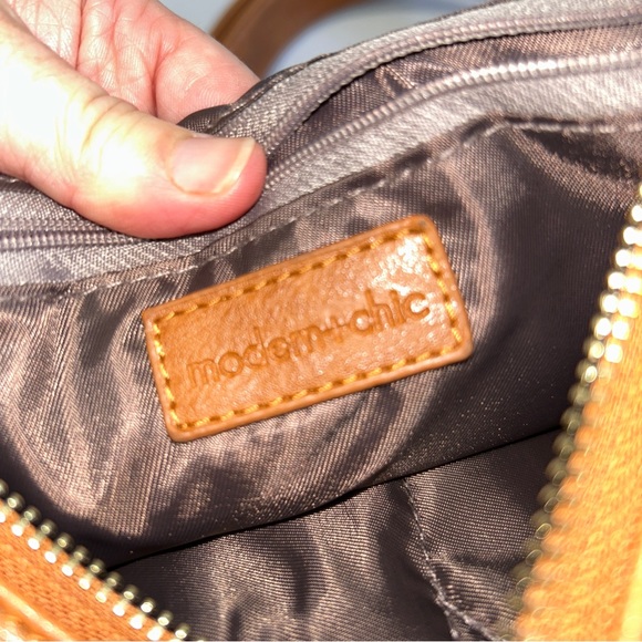 Vegan Leather Oversized Backpack- Convertible Laptop Travel Bag‎ Camel NEW - Picture 12 of 16